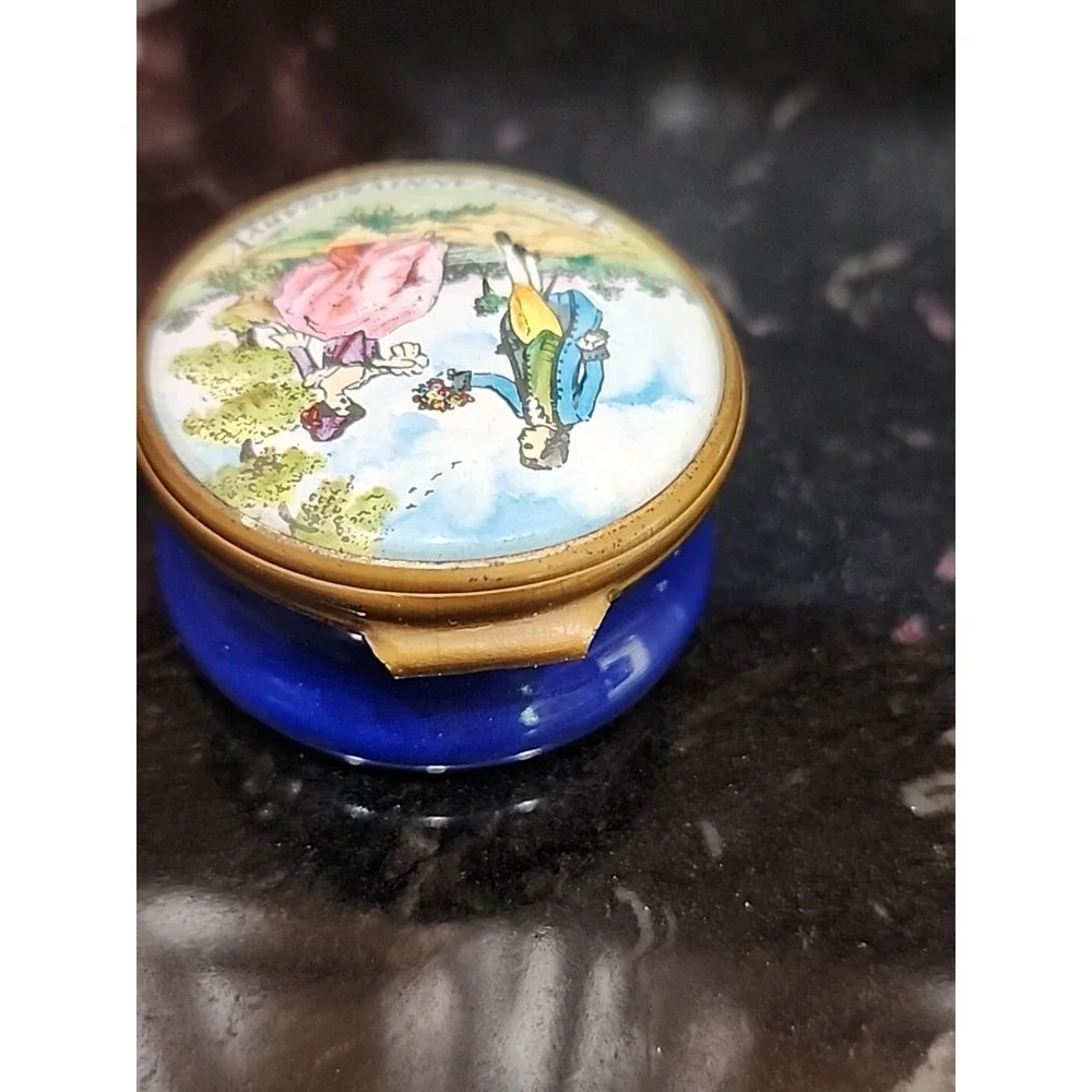 Bilston Enamel Trinket Box 